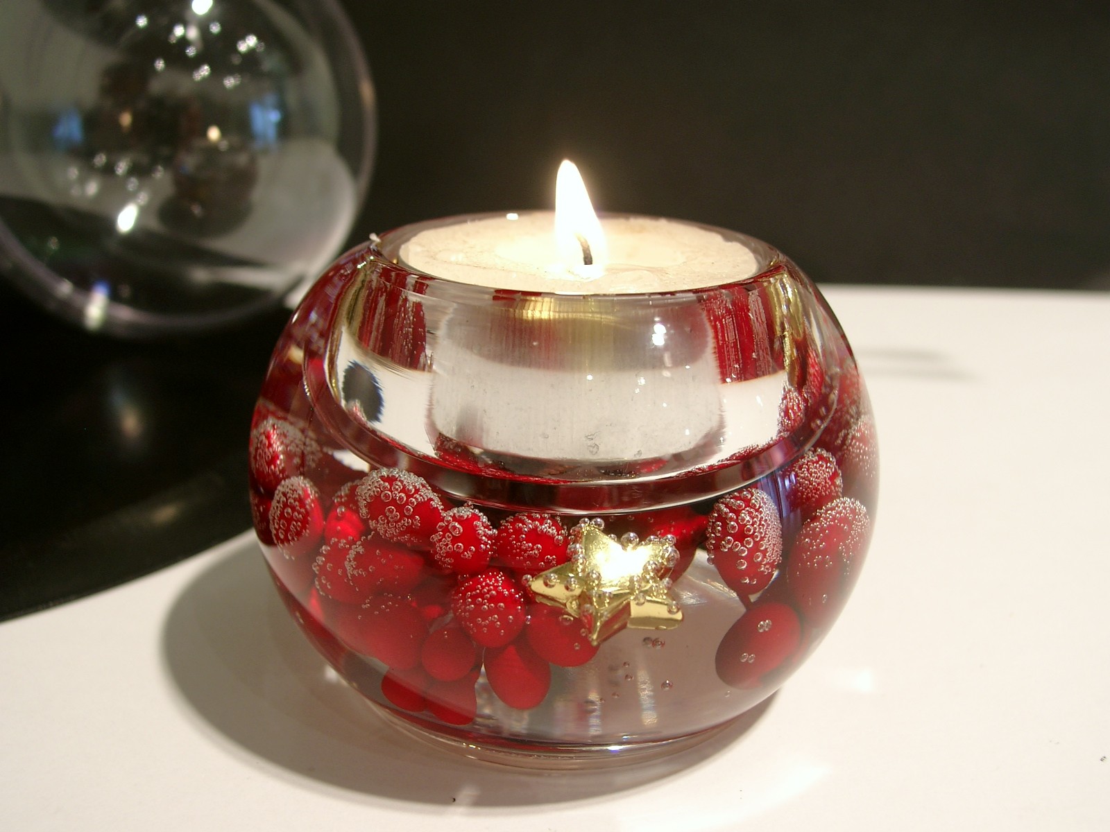 Julekugle - Med Glas Drømmelys