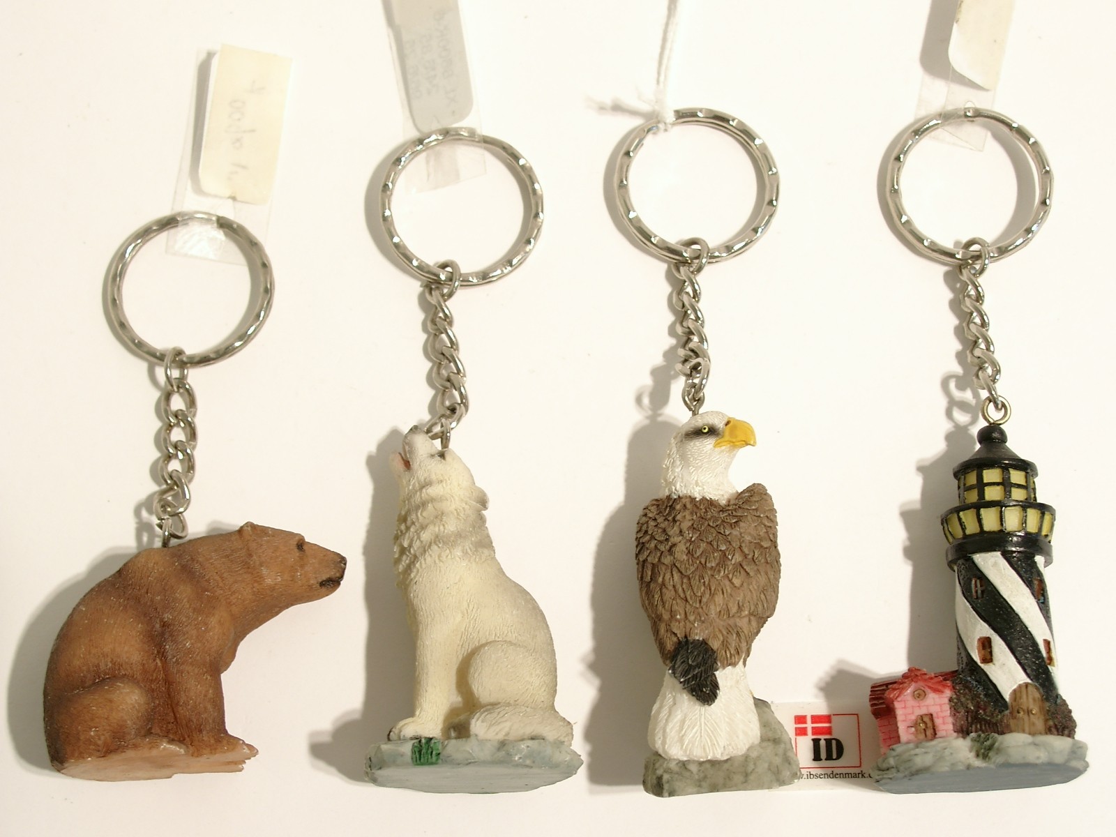 Nøgleringe - Dyrefigurer lavet af Støbte Sten