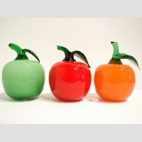 Glas Æbler Mundblæst - Frugt og Grønt i Massiv Glas