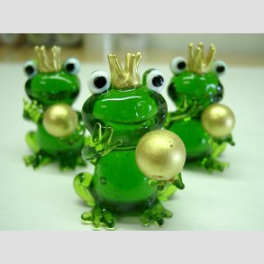 Glasdyr - Grønne Glas Frøer og Farverige Glas Skildpadder mv