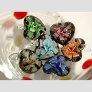 Glas Smykker - Vedhæng lavet i Glas uden Kæde og Rem