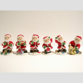 Julefigur - Julemand med Pakker - 6 Forskellige Stillinger - 5cm