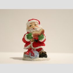 Julefigur - Julemand med Pakker - 6 Forskellige Stillinger - 5cm