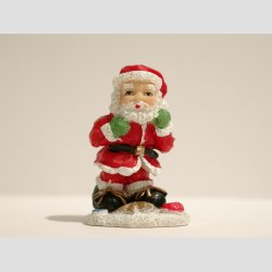 Julefigur - Julemand med Pakker - 6 Forskellige Stillinger - 5cm