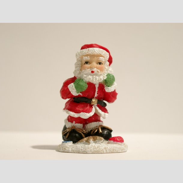 Julefigur - Julemand med Pakker - 6 Forskellige Stillinger - 5cm ID Deko3