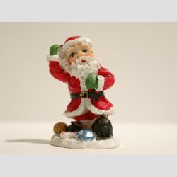 Julefigur - Julemand med Pakker - 6 Forskellige Stillinger - 5cm