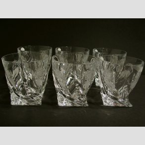 Krystal Glas - Klar/Light Cut - 1 St/6 stk - 9cm