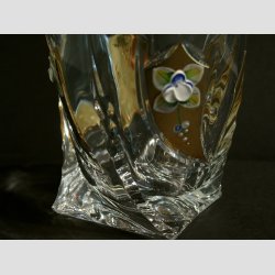 Kristall Glas - Light Cut Med Klar/Guld - 1 set/6 styck - 9cm