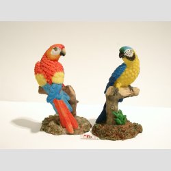 Papegje p Gren - Mini - 8cm