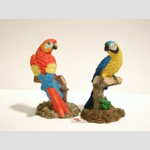 Papegje p Gren - Mini - 8cm