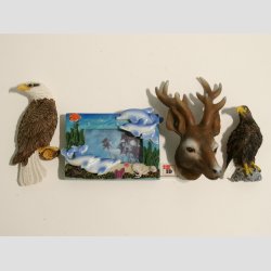 Souvenir og Dyr Polystone Magneter - 7-10cm