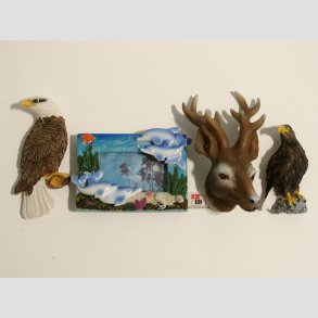 Souvenir og Dyr Polystone Magneter - 7-10cm