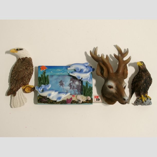 Souvenir og Dyr Polystone Magneter - 7-10cm