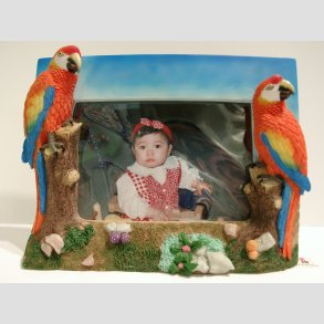 Fotoramme Med Papegjer - Foto: 9x13cm