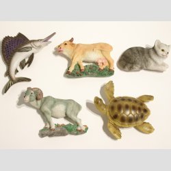 Dyrefigur - Polystone Magneter - 7-10cm