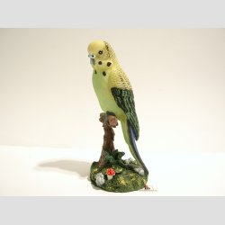 Undulat Figur - Gulgrn Undulat - 14cm