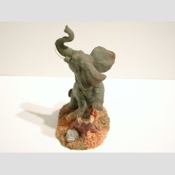 Elefant Stende p Grs Plato - 14cm