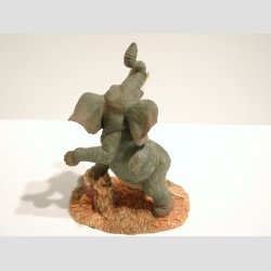 Elefant Stende p Grs Plato - 14cm