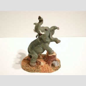 Elefant Stende p Grs Plato - 14cm