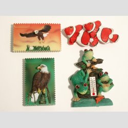 Souvenir og Dyr Polystone Magneter - 7-9cm