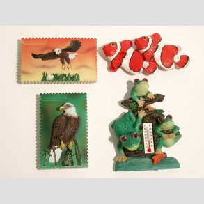 Souvenir og Dyr Polystone Magneter - 7-9cm