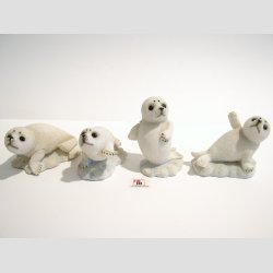 Dyrefigur - Hvid Babysl - 7cm