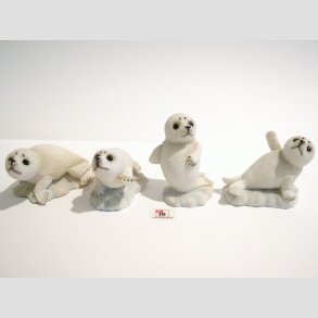 Dyrefigur - Hvid Babysl - 7cm