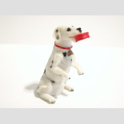 Dyrefigur - Hunde Figur med Madskl - 8cm