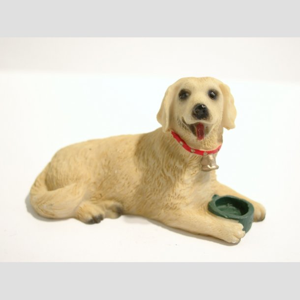 Dyrefigur - Hunde Figur med Madskl - 8cm ID Deko3
