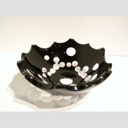 Krystal Vaser og Skl - Sort/Klar Transparent