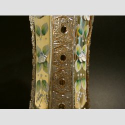 Krystal Vase - Klar/Guld - 25cm