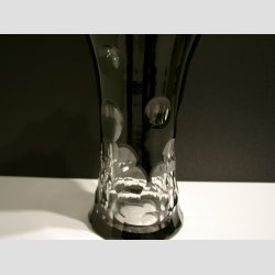Krystal Vase - Sort/Klar Transparent - 25cm