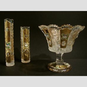 Krystal Vaser og Skl - Klar/Guld