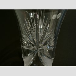 Krystal Vase - Klar/Light Cut Med Fod - 20cm
