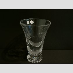 Krystal Vase - Klar/Light Cut Med Fod - 20cm