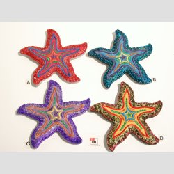 Dyre Figurer - Magnet - Stof mix - Sstjerne - 10cm