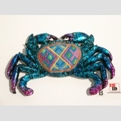 Magnet - Stof mix - Krabbe - 11cm