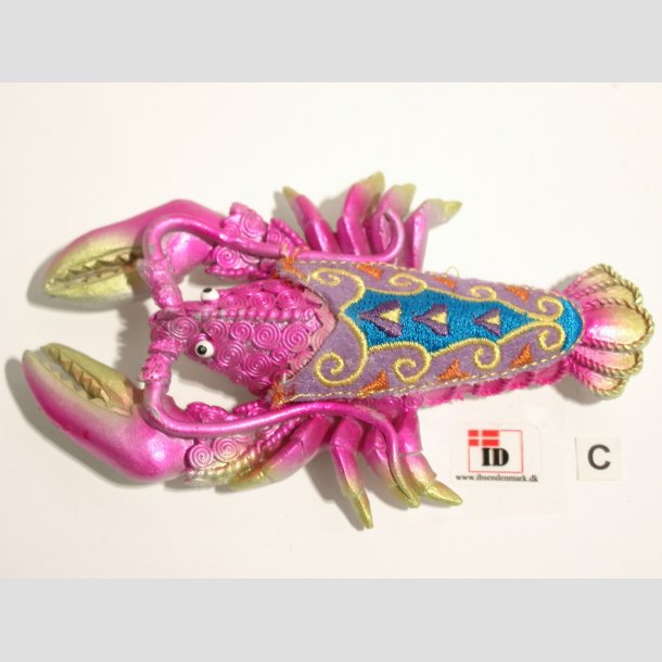 Dyrefigur - Magnet - Stof mix - Hummer - 12cm Lyser&oslash;d
