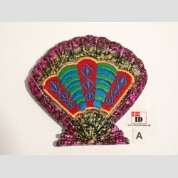 Maritime - Magnet - Stof mix - Strandskaller - 9cm