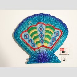 Maritime - Magnet - Stof mix - Strandskaller - 9cm