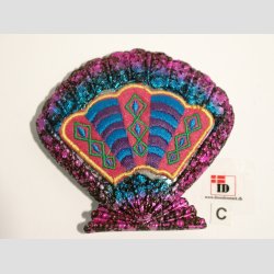 Maritime - Magnet - Stof mix - Strandskaller - 9cm