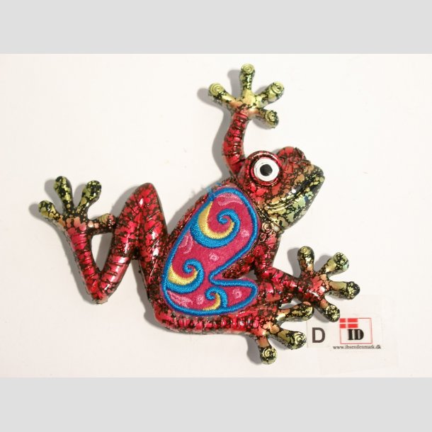 Dyrefigurer - Magnet - Stof mix - Fr - 10cm R&oslash;d