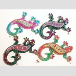 Dyrefigurer - Magnet - Stof mix - Firben/�gler - 11cm