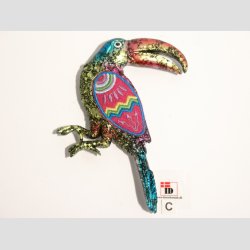 Fugle Figurer - Magnet - Stof mix - Tuscan - 12cm