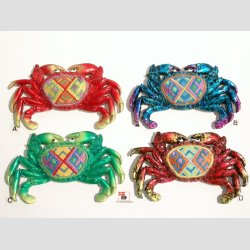 Magnet - Stof mix - Krabbe - 11cm