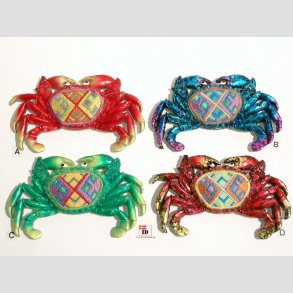 Magnet - Stof mix - Krabbe - 11cm