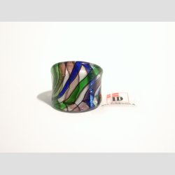 Glas Ringe - Med Striber - 17mm