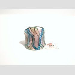 Glas Ringe - Med Striber - 18mm