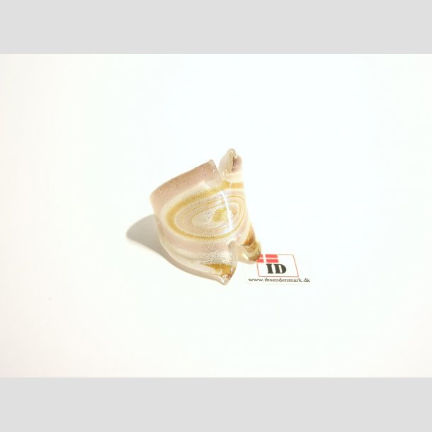 Glas Ringe - Orkanens je - Dia. Ca. 16-18mm Hvid