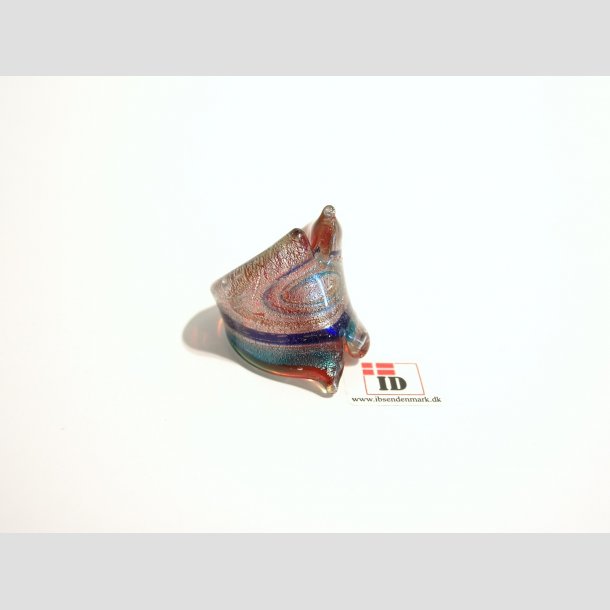 Glas Ringe - Orkanens je - Dia. Ca. 16-18mm R&oslash;d